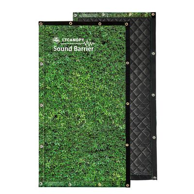 Tela Acústica Decorativa Litong com Folhas Verdes para Privacidade, Barreira Sonora para Quadra de Tênis ao Ar Livre