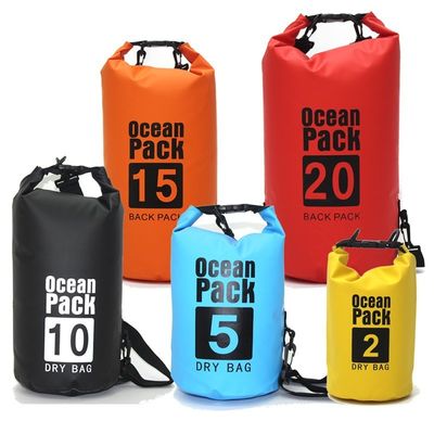 Saco seco à prova d'água para pesca, barco, caiaque, balde dobrável, surf, rafting, acampamento Saco de embalagem 2L-30L