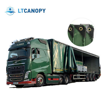 Litong Alta Qualidade Ripstop Cor Verde Escuro Pvc revestido Tarpaulins Impermeável para caminhões Cobre de caminhão Tarpa Pvc Cortina lateral