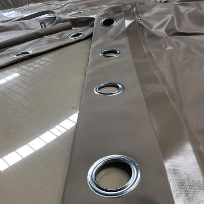 Fábrica Litong China Capa de Veículo Cáqui Atacado Lonas Resistentes Revestimento de PVC Lona para Caminhão