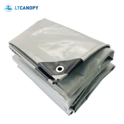 Litong Resistente a lágrimas Impermeável Tarpa pesada Tarpa de cor cinzenta Tarpaulin para cobertura de caminhão