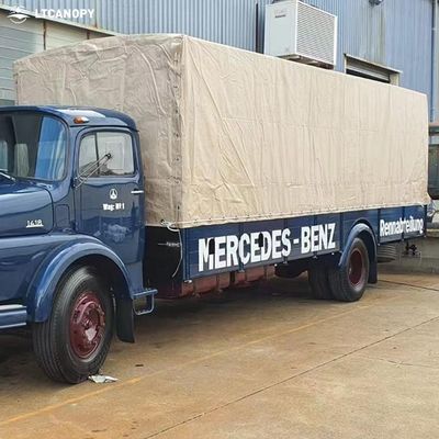 Litong Alta resistência à tração Khaki 1000d PVC Tarpaulin Truck Cover