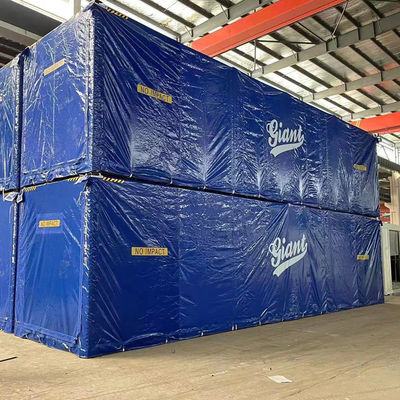 Litong Eco Friendly Box Shape Container Shipping Cover Tarp Azul 750gm PVC Tarpaulin Cover