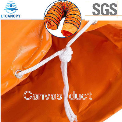 Mangueira de duto de ar de PVC flexível de 10" e 12" retardante de chama Litong, tecido de PVC para dutos, fabricante da China