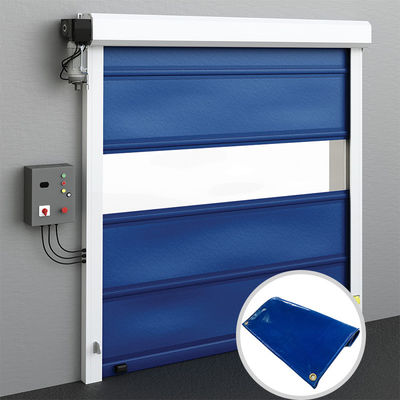 Venda em grande escala Armazenamento a frio Rolante Rolante Dobradora Porta de tecido de PVC rápida Porta elétrica de PVC rápida automática