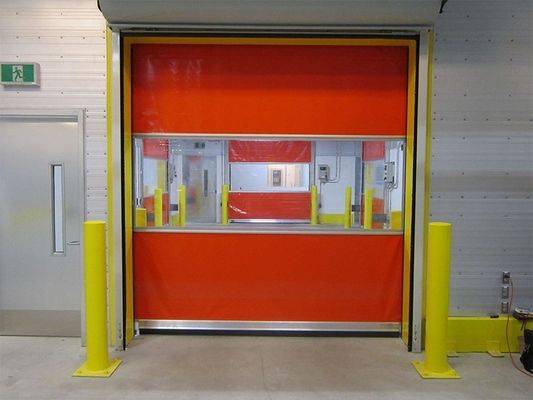 Venda em grande escala Armazenamento a frio Rolante Rolante Dobradora Porta de tecido de PVC rápida Porta elétrica de PVC rápida automática