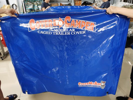 Lona de Camioneta Azul Personalizada Litong Comercial Resistente para Serviço Pesado, Lonas Impressas, Lona de Lona