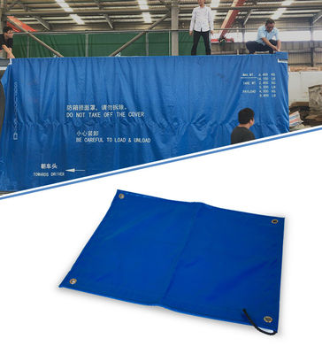 Lonas de PVC azuis impermeáveis ​​personalizadas para contêineres, lonas de PVC para caminhão, tecido revestido para cortina lateral de caminhão
