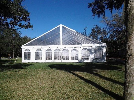 Tenda de festa personalizada Litong 20x20 resistente à água e transparente Tenda superior para festa de casamento ao ar livre