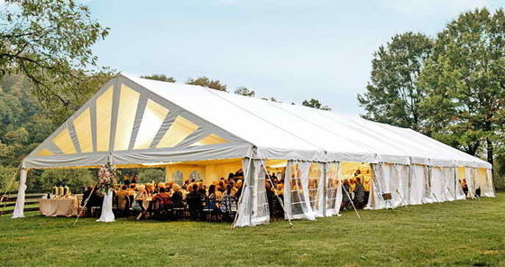 Lonas de PVC Brancas de Alta Resistência Litong para Eventos, Tendas para Festas de Casamento ao Ar Livre 20x40 com Cortina Lateral