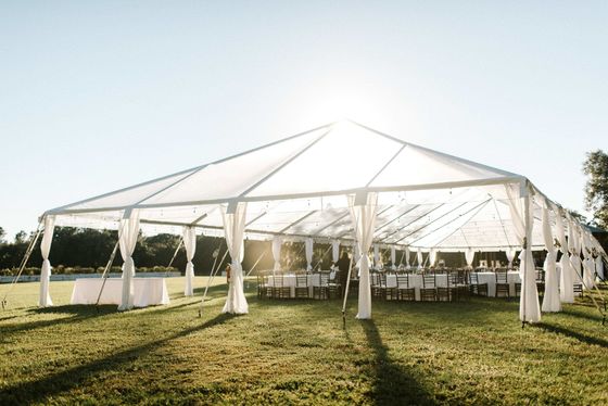 Lonas de PVC Brancas de Alta Resistência Litong para Eventos, Tendas para Festas de Casamento ao Ar Livre 20x40 com Cortina Lateral