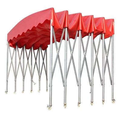 Toldo Retrátil Dobrável para Exterior Litong Grande com Empurre e Puxe, Tenda Móvel, Cobertura para Estacionamento e Proteção Solar